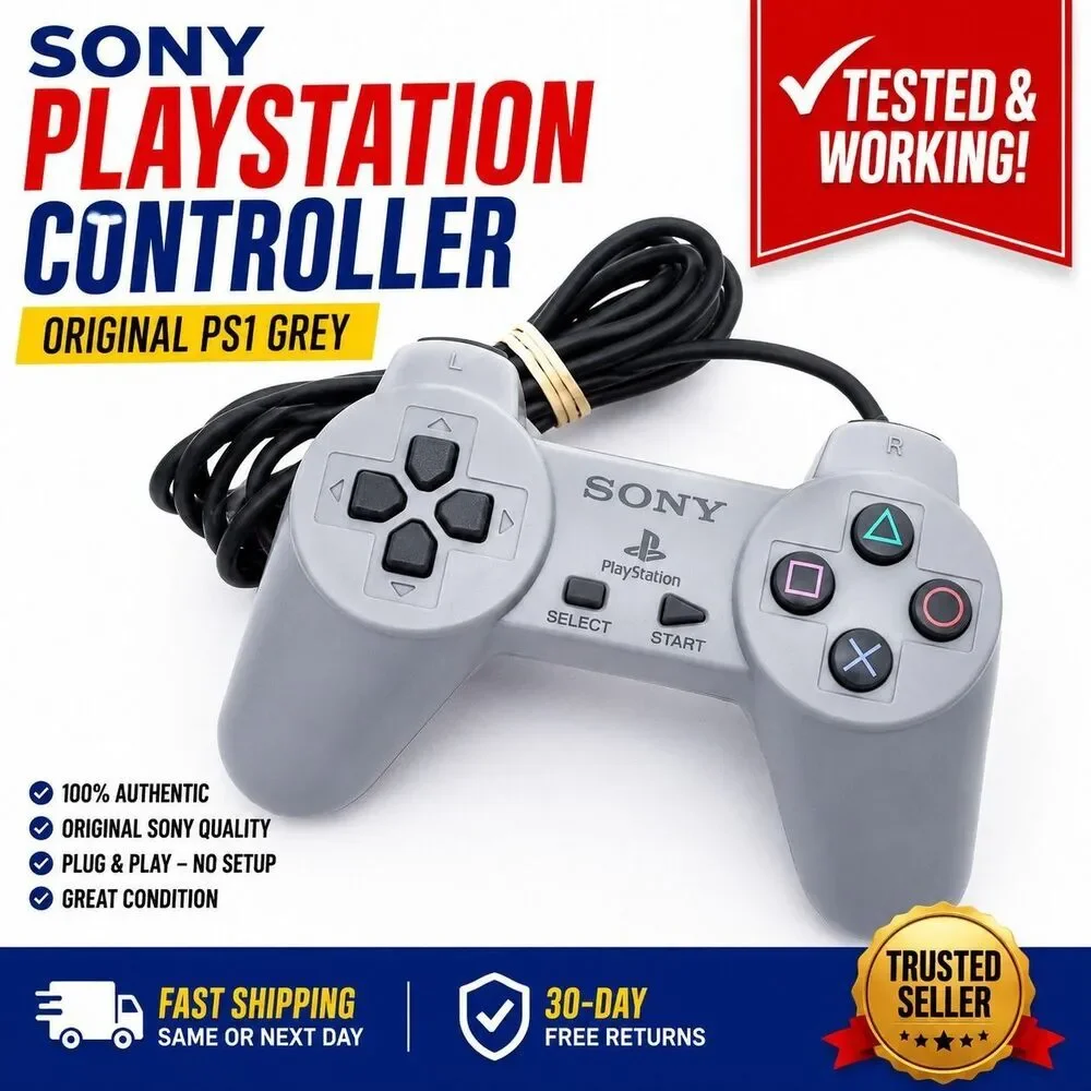 OEM Sony PlayStation Classic PS1 Mini USB Controller SCPH-1000R Gray Tested Work